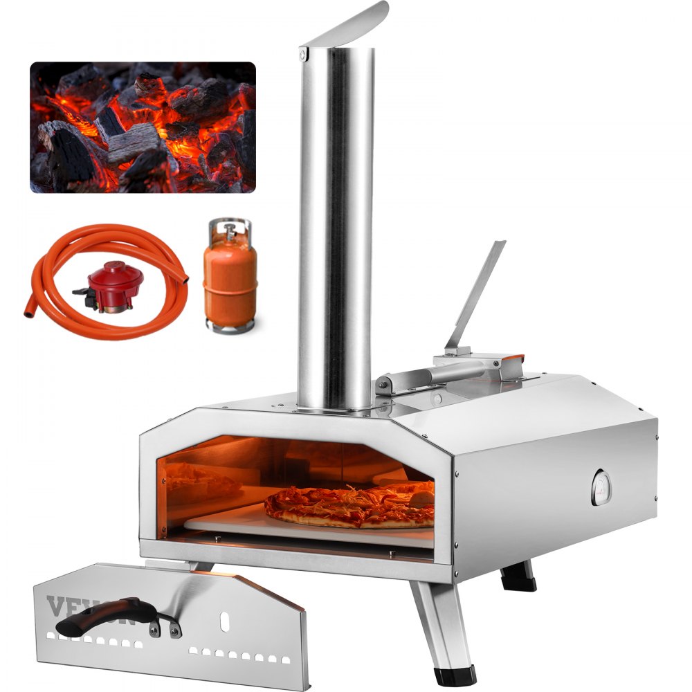 VEVOR 12" Outdoor Pizza Oven Portable Pellet/Gas Pizza Oven Foldable for Camping - BXPSLWNZWDJBRGWUJV0