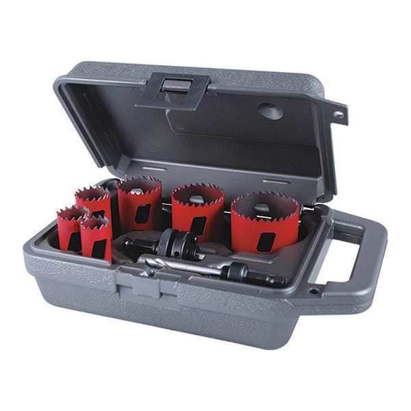 Morse Hole Saw Kit, Saw Sizes 3/4" to 2-1/4" - MHS04P