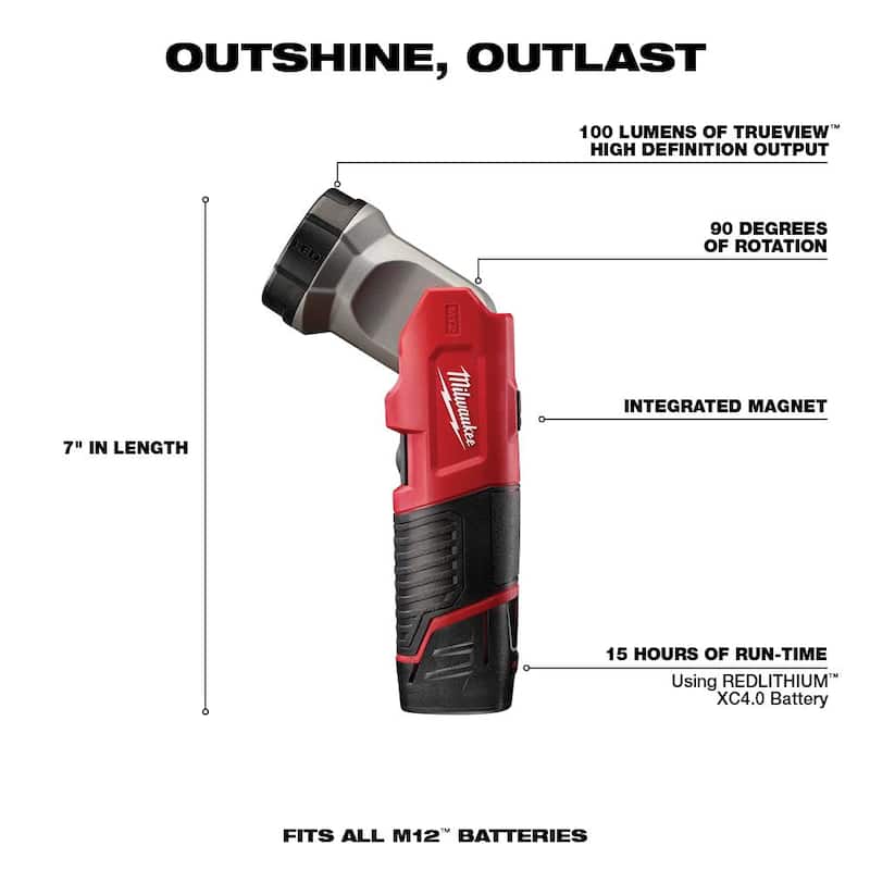 Milwaukee M12 12V Lithium-Ion Cordless 5-Tool Combo Kit con juego de puntas de destornillador de acero de aleación SHOCKWAVE Impact Duty (de 120 piezas) - 2498-25H-48-32-5155