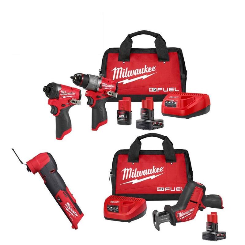 Milwaukee M12 FUEL 12-Volt Lithium-Ion Brushless Cordless Hammer Drill & Impact Driver Combo Kit with Recip Saw Kit and Multi-Tool - 3497-22-2520-21XC-2526-20

Kit Combo de Taladro Percutor e Impacto Inalámbrico Brushless de 12 Voltios Milwaukee M12 FUEL con Kit de Sierra Recíproca y Multiherramienta - 3497-22-2520-21XC-2526-20