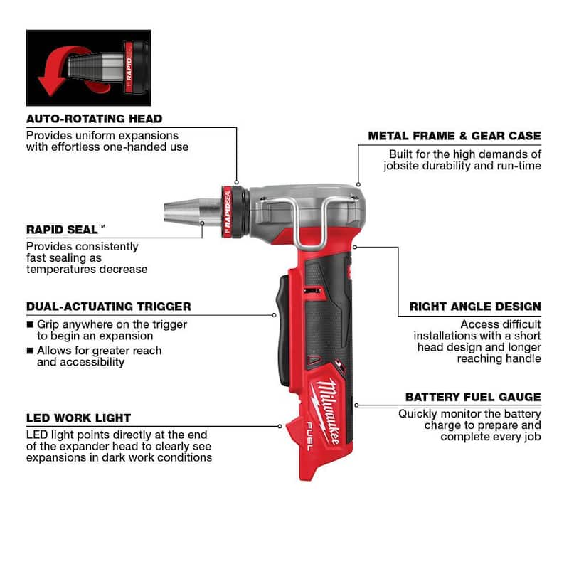 Milwaukee M12 FUEL 12-Volt Cordless Hammer Drill and Impact Driver Combo Kit with ProPEX Expander, 1/2 in. to 1 in. Expander Heads - 3497-22-2532-20

Kit combo inalámbrico de taladro de martillo y destornillador de impacto Milwaukee M12 FUEL de 12 voltios con expansor ProPEX, cabezales expansores de 1/2 a 1 pulgada - 3497-22-2532-20