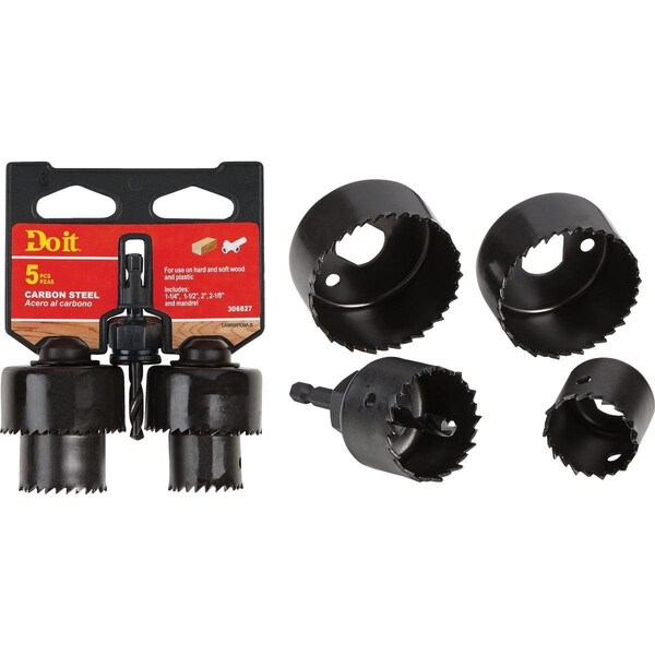 All-Source Carbon Steel Hole Saw Set 5-Piece - 988091DB