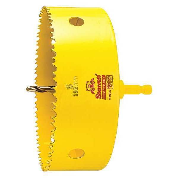 Starrett 6" (152mm) Bi-Metal HSS Hole Saw with Arbor - ADCH0600