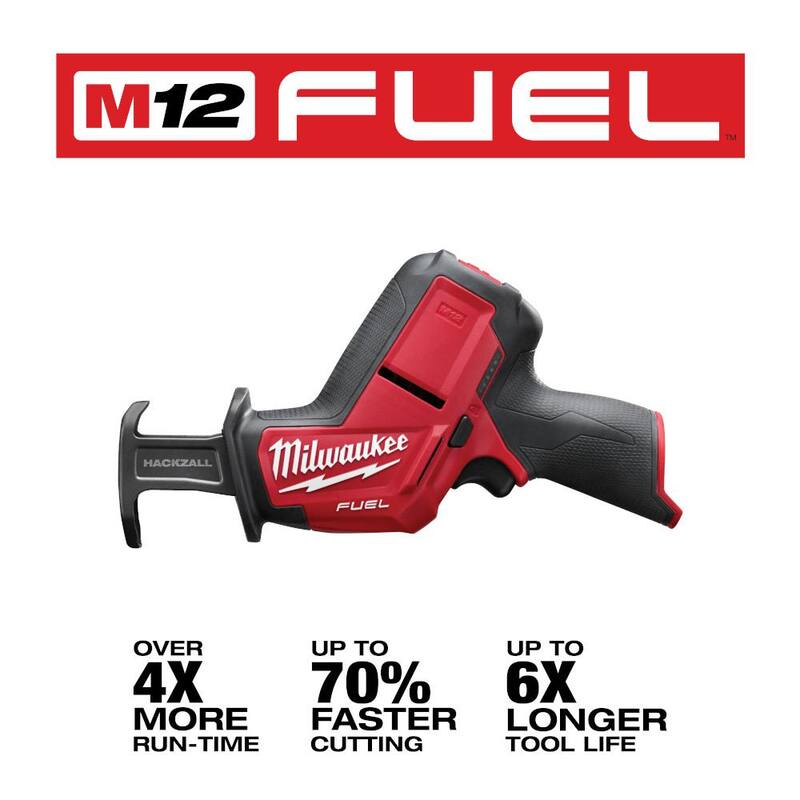 Kit combo inalámbrico sin escobillas de iones de litio de 12 voltios Milwaukee M12 FUEL (4 herramientas) con dos baterías de 2.5ah, cargador y bolsa para herramientas - 3497-24.