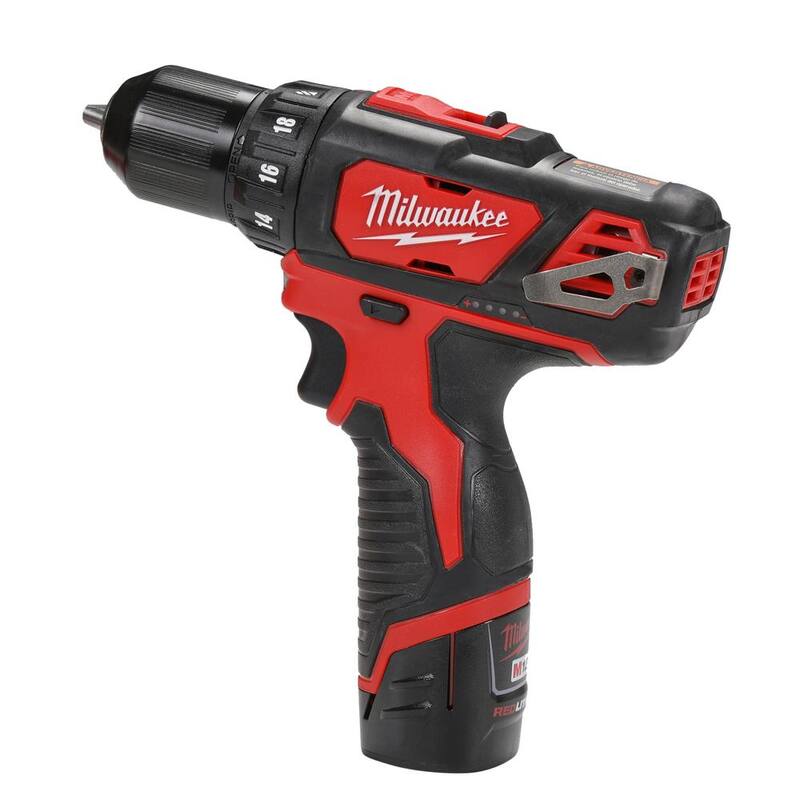 Juego de herramientas inalámbricas Milwaukee M12 12V de iones de litio (3 herramientas) con (2) baterías de 1.5Ah, (1) cargador, (1) bolsa para herramientas - 2498-23