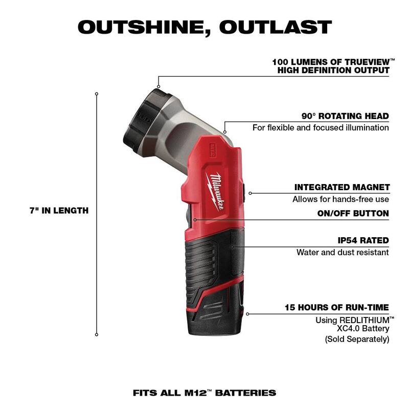 Kit de herramientas inalámbricas combo Milwaukee M12 12V de iones de litio con dos baterías de 1.5 Ah, 1 cargador, 1 bolsa para herramientas (4 herramientas) - 2498-24