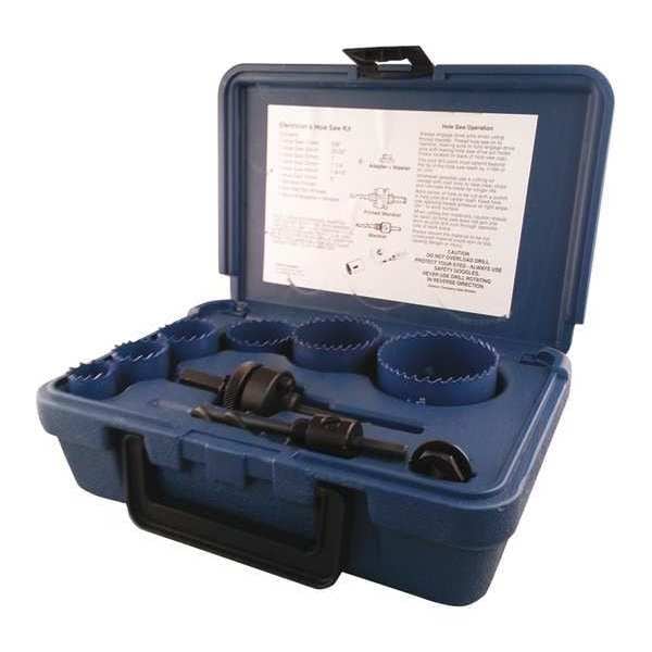 Blu-Mol Electrician Bi-Metal Hole Saw Kit, 9 pcs. - 9593