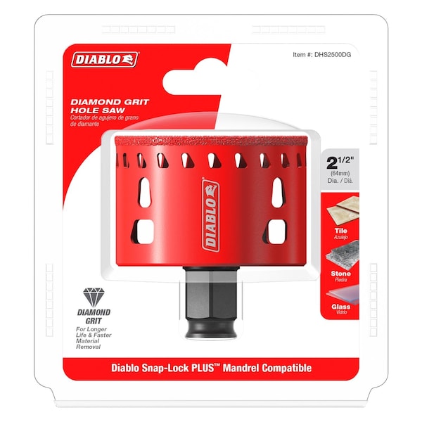 Diablo Diablo 2-1/2 in. Diamond Grit Hole Saw 1 pk - DHS2500DG