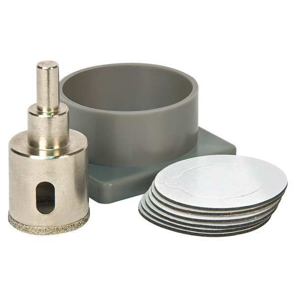 Qep Hole Saw Kit, Diamond, Grit Edge, 1-3/8 In - 10569