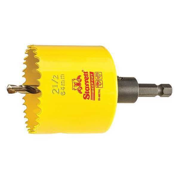 Starrett 2-1/2" (64mm) Bi-Metal HSS Hole Saw with Arbor - ADCH0212