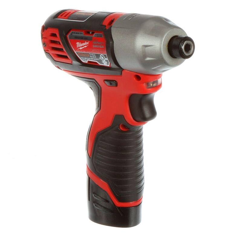 Milwaukee M12 12V Juego de combo inalámbrico de taladro martillo/destornillador de impacto de iones de litio con paquete de batería M12 1.5 Ah (paquete de 2) - 2497-22-48-11-2411