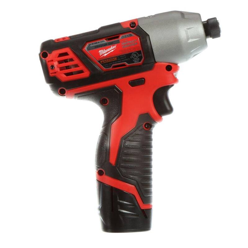 Milwaukee M12 12V Juego de combo inalámbrico de taladro martillo/destornillador de impacto de iones de litio con paquete de batería M12 1.5 Ah (paquete de 2) - 2497-22-48-11-2411