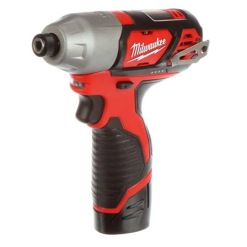 Milwaukee M12 12V Juego de combo inalámbrico de taladro martillo/destornillador de impacto de iones de litio con paquete de batería M12 1.5 Ah (paquete de 2) - 2497-22-48-11-2411