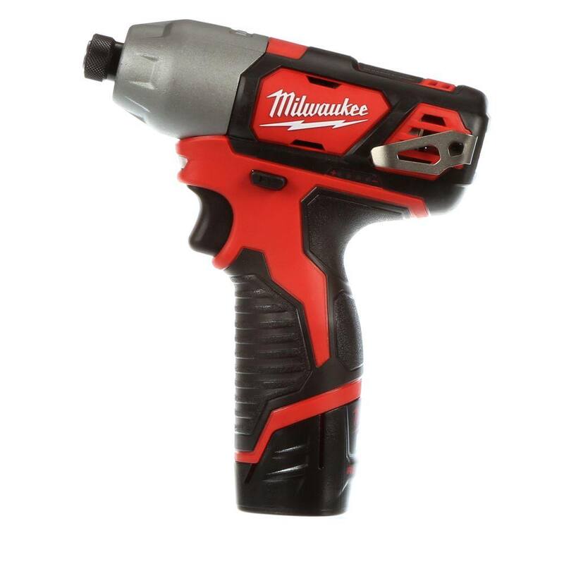 Milwaukee M12 12V Juego de combo inalámbrico de taladro martillo/destornillador de impacto de iones de litio con paquete de batería M12 1.5 Ah (paquete de 2) - 2497-22-48-11-2411
