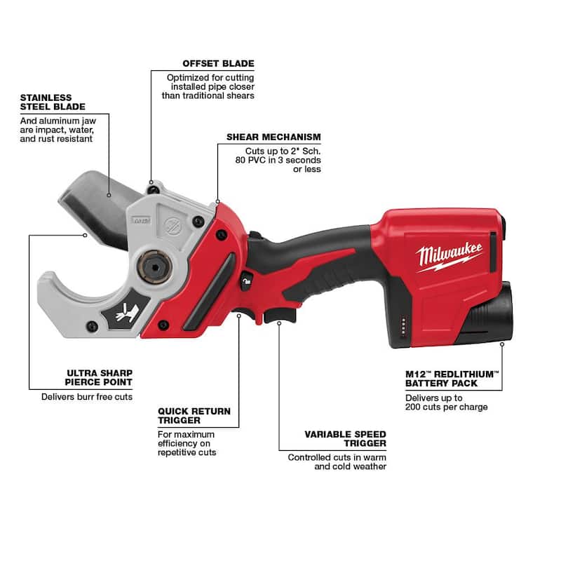 Milwaukee M12 FUEL 12-Volt Li-Ion Brushless Cordless Hammer Drill & Impact Driver Combo Kit with ProPEX Expander & PVC Pipe Shear - 3497-22-2532-20-2470-20

Kit combo con taladro de martillo y controlador de impacto inalámbricos sin escobillas de 12 voltios Milwaukee M12 FUEL con ProPEX Expander y PVC Pipe Shear - 3497-22-2532-20-2470-20