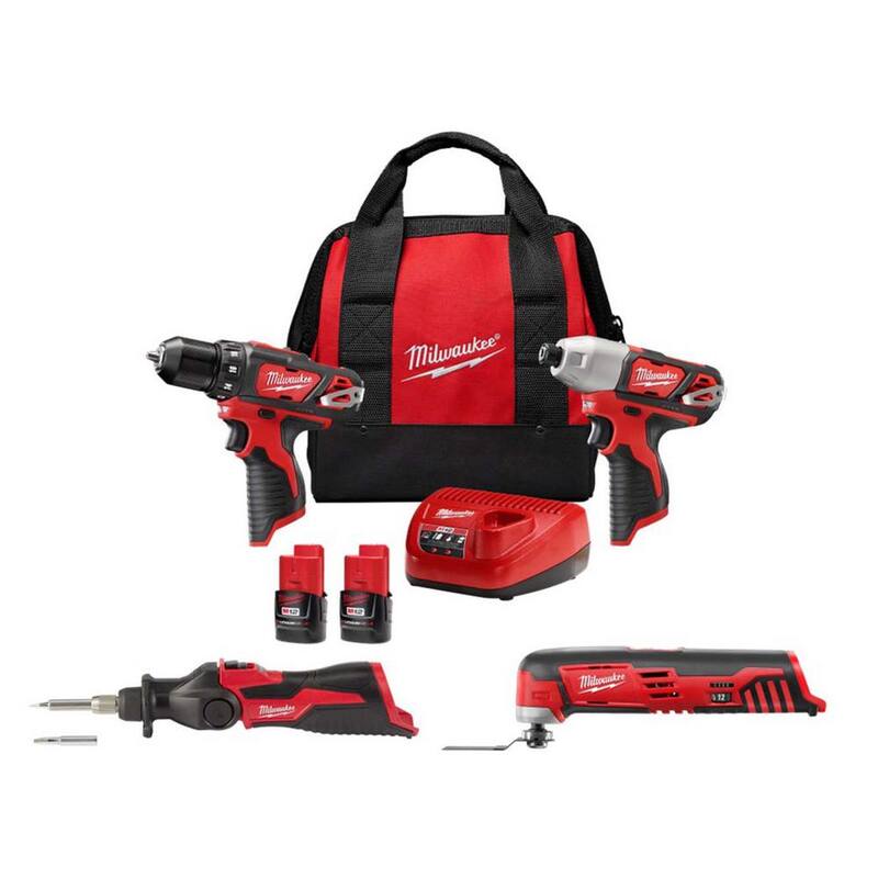 Kit combinado de 2 herramientas inalámbricas Milwaukee M12 de 12 voltios de iones de litio con multiherramienta oscilante inalámbrica y soldadora inalámbrica - 2494-22-2426-20-2488-20