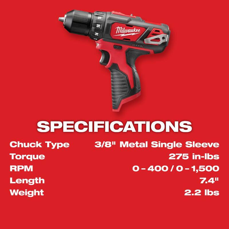 Juego de herramientas combo inalámbrico Milwaukee M12 12V de 4 piezas con baterías compactas de 1.5Ah y cargador, junto con un juego de brocas de titanio - 2497-24H-48-89-4670