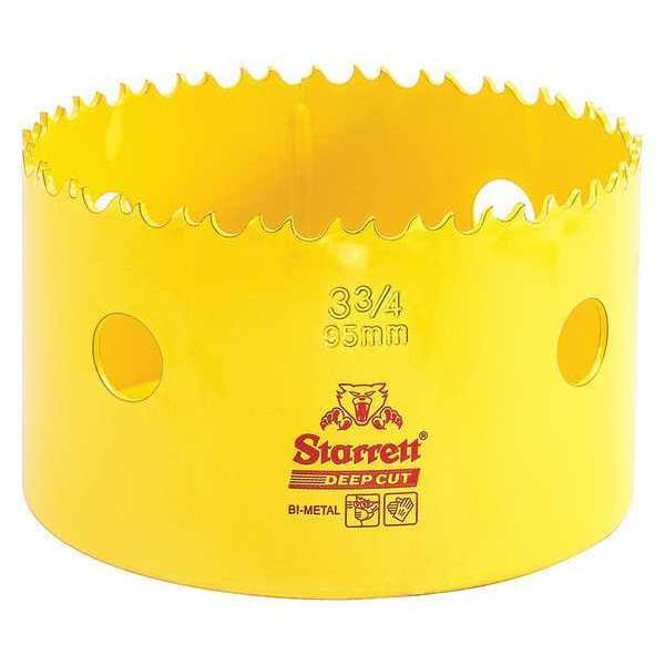 Starrett Bi-Metal Fast Cut Hole Saw 3-3/4" (95mm), Primary Saw Application: Wood, Metal and Steel - DCH0334-G