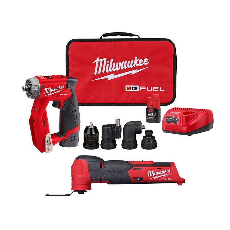 Milwaukee M12 FUEL 12V Lithium-Ion Brushless Cordless 4-in-1 Installation 3/8 in. Drill Driver & Multi-Tool Combo Kit (2-Tool) - 2505-22-2526-20

Kit Combo de 2 herramientas Milwaukee M12 FUEL 12V de iones de litio sin escobillas inalámbrico de 4 en 1 para instalación con taladro/driver de 3/8 de pulgada y multi-herramienta - 2505-22-2526-20