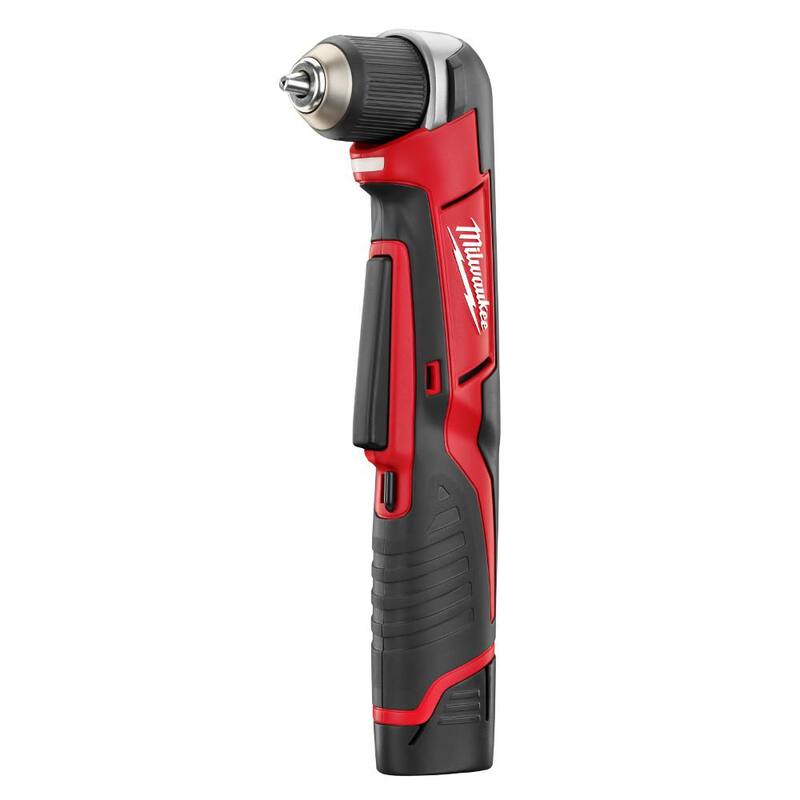 Milwaukee M12 12V Juego de herramientas inalámbricas de ion de litio (3 herramientas) con taladro de ángulo recto M12 - 2498-23-2415-20