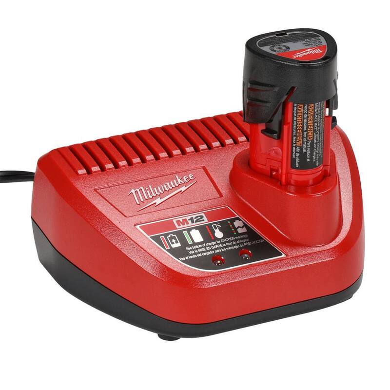 Milwaukee M12 12V Juego de herramientas inalámbricas de ion de litio (3 herramientas) con taladro de ángulo recto M12 - 2498-23-2415-20