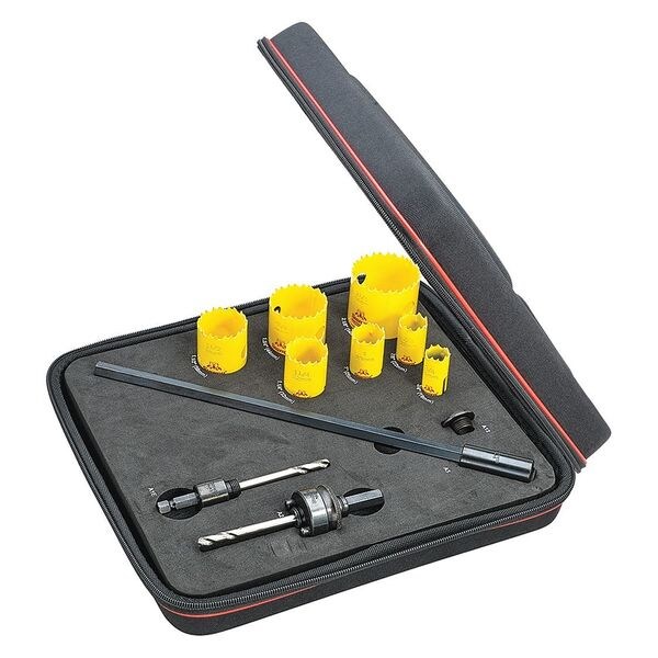 Starrett Industrial Kit, w/ 7 Hole Saws, Arbors - KDC07051-N
