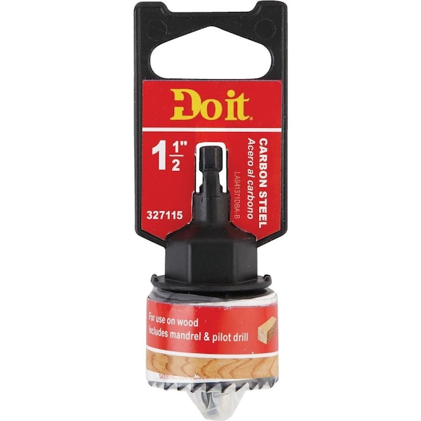 All-Source 1-1/2 In. Carbon Steel Hole Saw with Mandrel - 941371DB