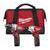 Juego combinado de taladro/destornillador inalámbrico con batería de litio de 12V Milwaukee M12 (2 herramientas) con destornillador de impacto HEX de 1/4 de pulgada M12 - 2494-22-2462-20