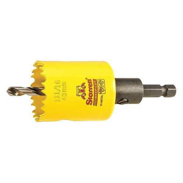 Starrett 1-11/16" (43mm) Bi-Metal HSS Hole Saw with Arbor - ADCH1116