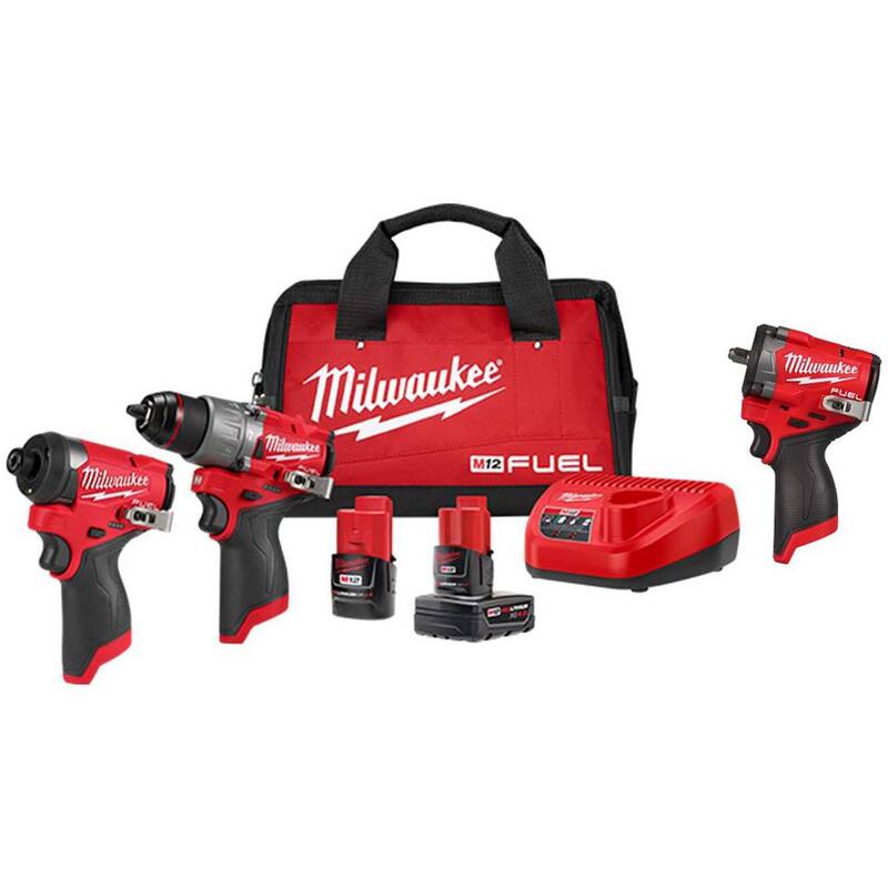 Milwaukee M12 FUEL 12-Volt Li-Ion Brushless Cordless Hammer Drill & Impact Driver Combo Kit w/2 Batteries & 3/8 in. Impact Wrench - 3497-22-2562-20

Kit combo de taladro percutor inalámbrico sin escobillas de 12 voltios y impacto con baterías y llave de impacto de 3/8 pulgadas - 3497-22-2562-20