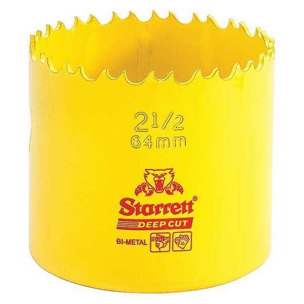 Starrett Bi-Metal Fast Cut Hole Saw 2-1/2" (64mm) - DCH0212-G