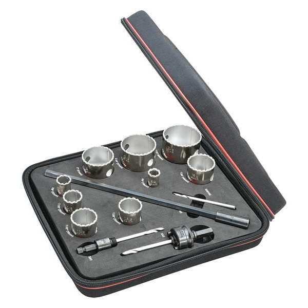 Starrett Diamond Grit Hole Saw Kit 13 Pcs. - KD09041-N