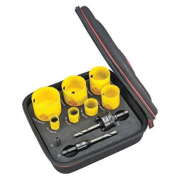 Starrett FCH Plumbers Kit, w/ 7 Hole Saws, Arbors - KFC07031-N