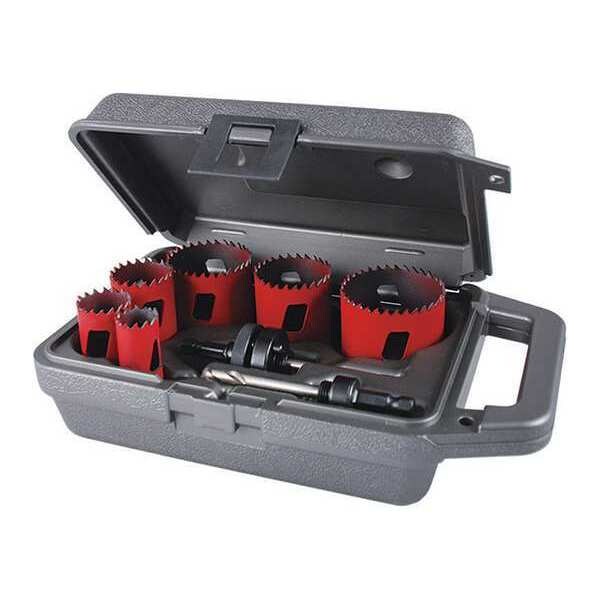 Morse Hole Saw Kit, Saw Sizes 7/8" to 2-1/2" - MHS02E