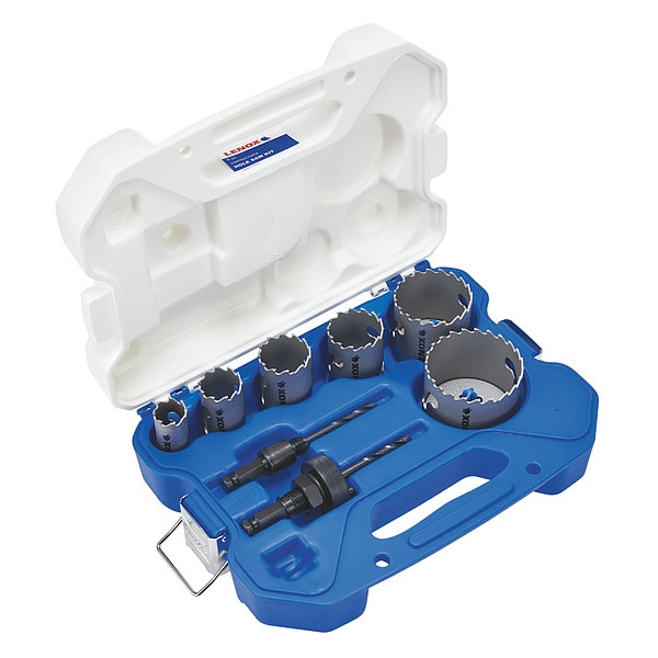 Lenox Hole Saw Kit, 7/8 in to 2 1/2 in - LXAH3LSET6