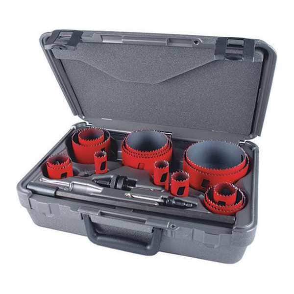 Morse Hole Saw Kit, Saw Sizes 3/4" to 4-1/2" - MHS06I