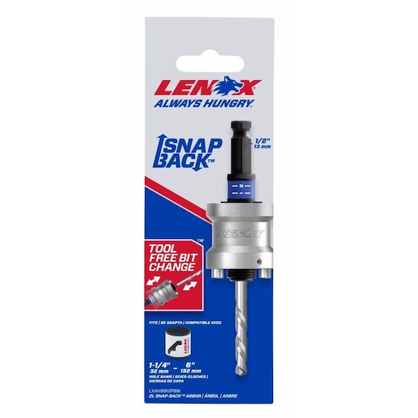 Lenox Lenox Snap-Back Steel Hole Saw Arbor 1 pc - LXAH9912PBM