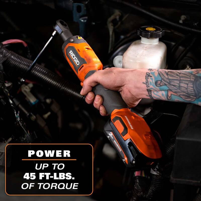 Kit combinado inalámbrico sin escobillas de 2 herramientas RIDGID 18V con trinquete de 3/8 pulgadas, trinquete de 1/4 pulgadas y bolsa (solo herramientas) - R96011SBN