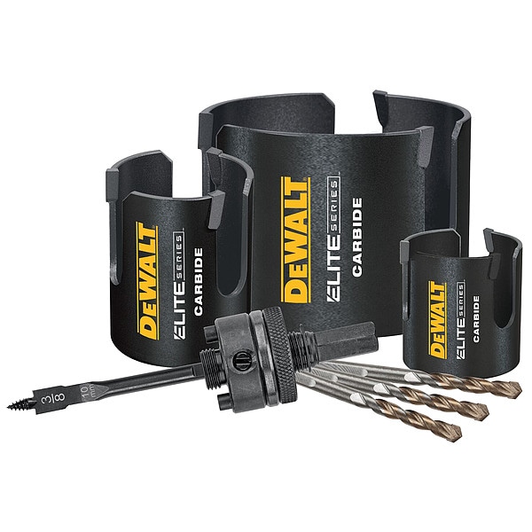Dewalt Hole Saw Kit, Cutting 2 7/16" D, 7 pieces - DAH47MMSET