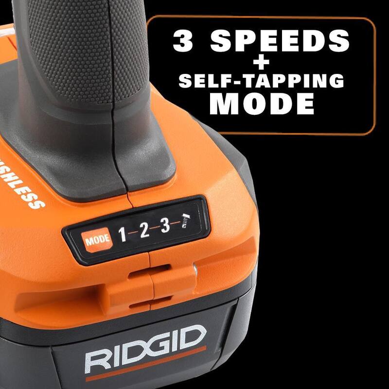 Juego de combo RIDGID 18V subcompacto sin escobillas inalámbrico de 2 herramientas con taladro percutor, destornillador de impacto, (2) baterías de 2.0 Ah, cargador y bolsa - R9782