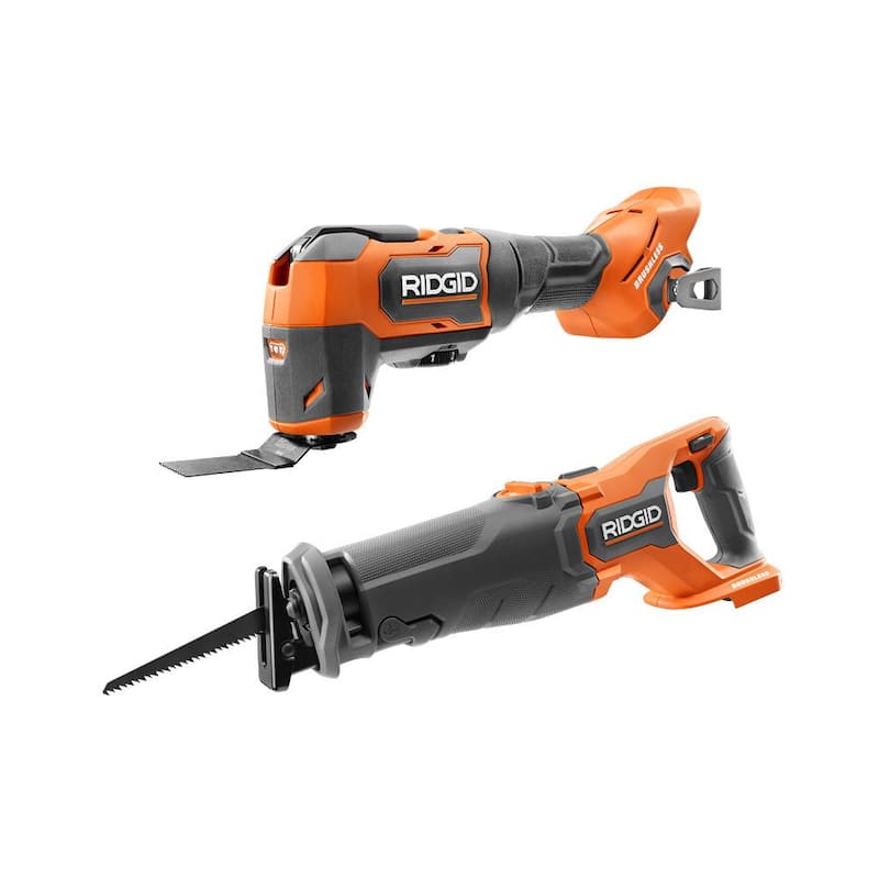 Juego de herramientas combo RIDGID 18V Brushless con sierra alternante y multiherramienta (Herramientas solamente) - R960261SB2N