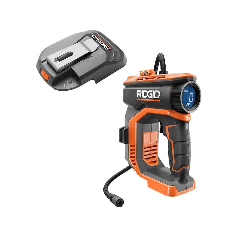Inflador de alta presión inalámbrico de 18V y fuente de energía portátil con botón de activación (solo herramientas) - R87044-AC86072B