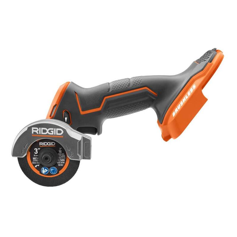 Kit combo inalámbrico con tecnología brushless de 18V de RIDGID que incluye sierra multi-material SubCompact y esmeriladora angular (Solo herramientas) - R87547B-R86047B