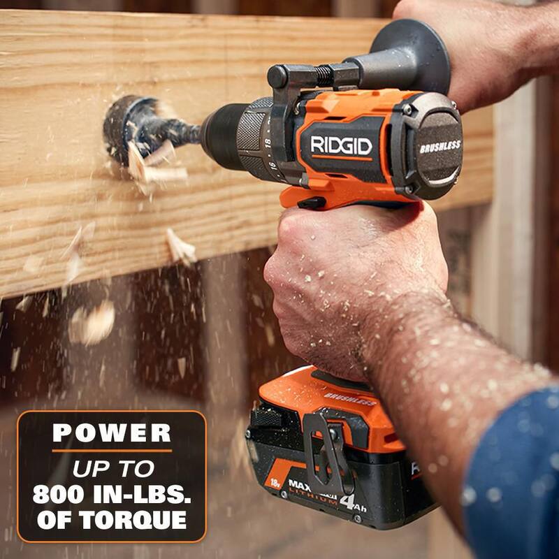 Juego de herramientas combo inalámbricas sin escobillas RIDGID de 18V con taladro / destornillador, atornillador de impacto, (2) baterías, cargador de 18V y bolsa de herramientas - R9209