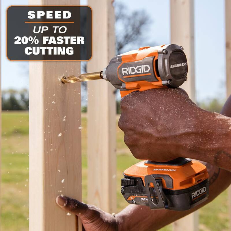 Juego de herramientas combo inalámbricas sin escobillas RIDGID de 18V con taladro / destornillador, atornillador de impacto, (2) baterías, cargador de 18V y bolsa de herramientas - R9209