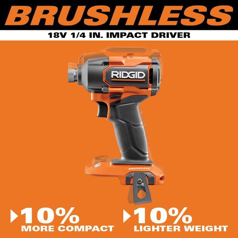 Juego de herramientas combo inalámbricas sin escobillas RIDGID de 18V con taladro / destornillador, atornillador de impacto, (2) baterías, cargador de 18V y bolsa de herramientas - R9209