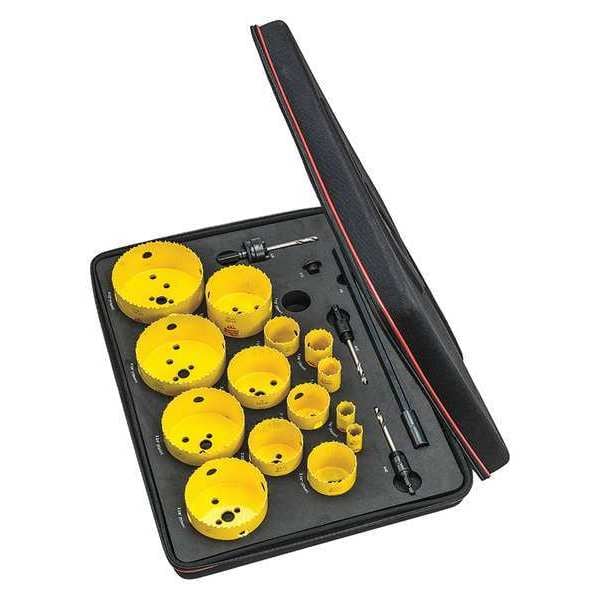 Starrett Industrial Kit, w/ 15 Hole Saws, Arbors - KDC15061-N