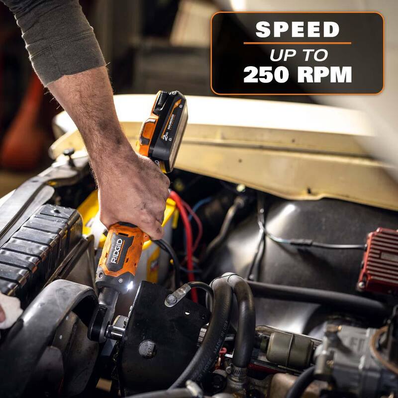 Juego de Combo de 2 Herramientas Inalámbricas Brushless de 18V RIDGID con Llave de Impacto de Medio Torque de 1/2 pulgada, Ratchet de 3/8 pulgadas, Batería de 2.0 Ah y Cargador - R86012B-R866011K