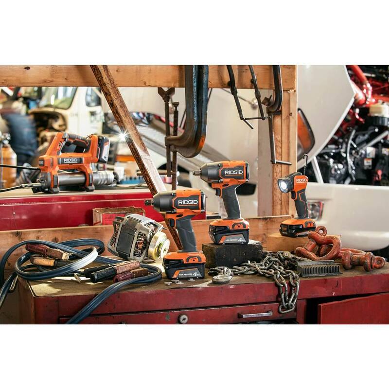 Juego de combo de 2 herramientas inalámbricas RIDGID 18V Brushless con llave de impacto de alto torque y llave de impacto de medio torque (solo herramientas) - R86212B-R86012B