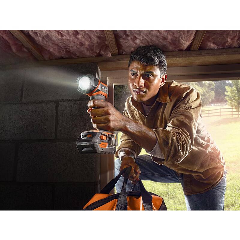 Juego de combo inalámbrico RIDGID de 18V (6 herramientas) con (1) batería de 2.0 Ah, cargador y bolsa para herramientas - R9638SB2N